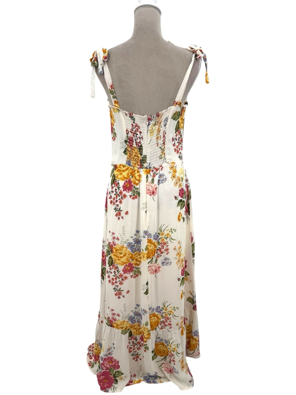 Reformation Juliette Midi Dress Formosa Floral Size 10 Sweetheart Tie Strap - Picture 10 of 15